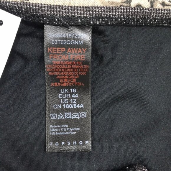 TOPSHOP Metallic Tanga Bikini Bottoms - Picture 5 of 7